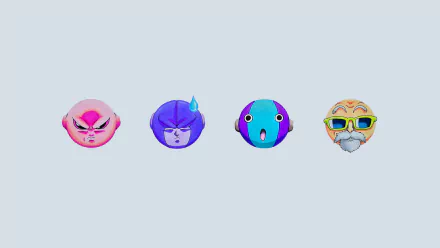 Majin Buu Hit (Dragon Ball) Jiren (Dragon Ball) Master Roshi (Dragon Ball) emoji Anime Dragon Ball Super HD Desktop Wallpaper | Background Image