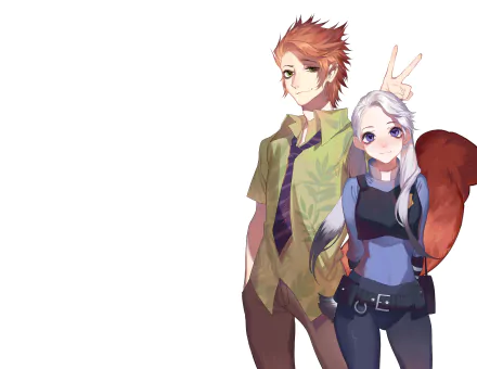 humanized Nick Wilde Judy Hopps movie Zootopia HD Desktop Wallpaper | Background Image