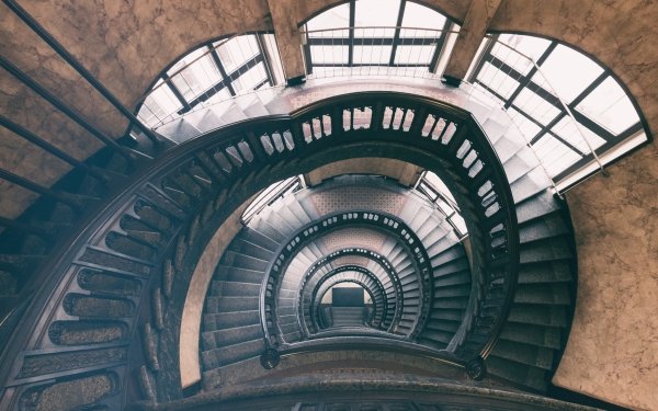 Man Made Stairs Spiral Staircase HD Wallpaper | Background Image