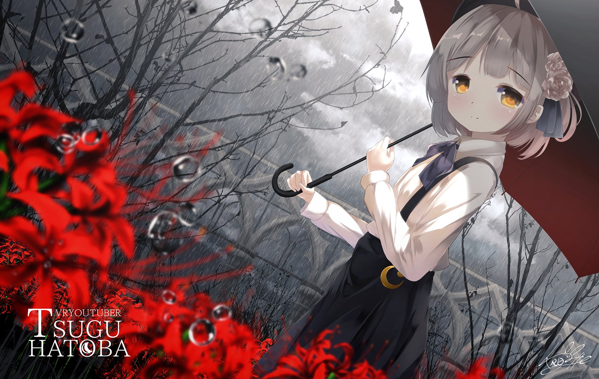 Download Hatoba Tsugu Anime Virtual Youtuber HD Wallpaper by チノマロン