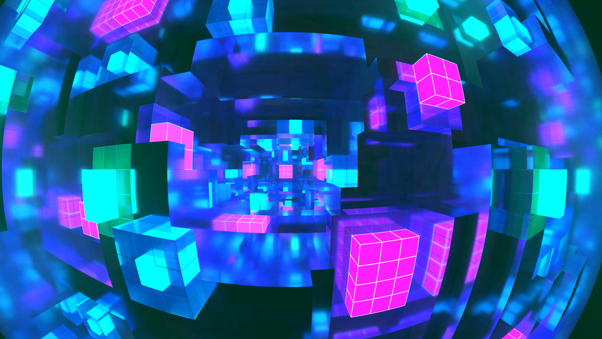 Download Voxel Abstract Cube HD Wallpaper