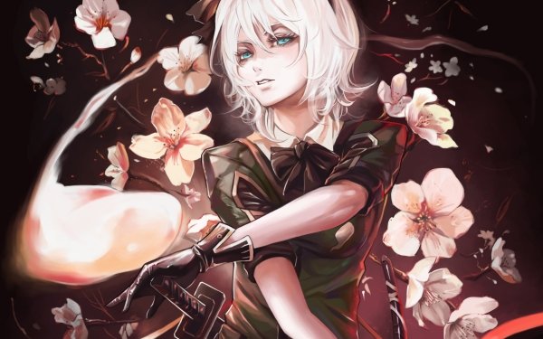 Anime Touhou Youmu Konpaku Aqua Eyes White Hair HD Wallpaper | Background Image