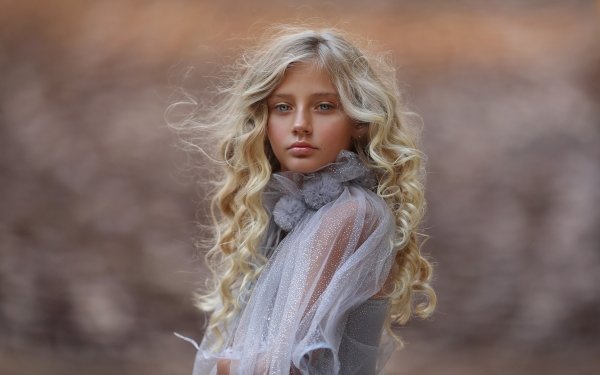 Women Model Depth Of Field Blonde Long Hair Blue Eyes HD Wallpaper | Background Image