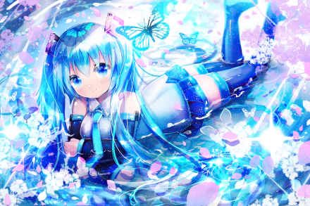 Hatsune Miku Anime Vocaloid HD Desktop Wallpaper | Background Image