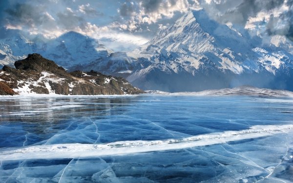 Earth Ice Nature Lake Winter Mountain HD Wallpaper | Background Image