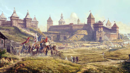 banner knight fantasy castle HD Desktop Wallpaper | Background Image