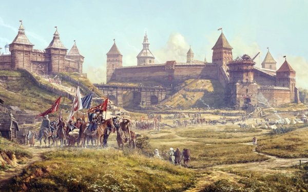 Fantasy Castle Castles Knight Banner HD Wallpaper | Background Image