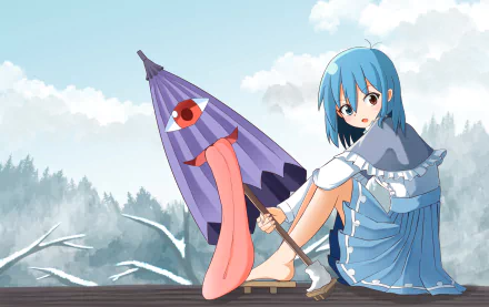Kogasa Tatara Anime Touhou HD Desktop Wallpaper | Background Image