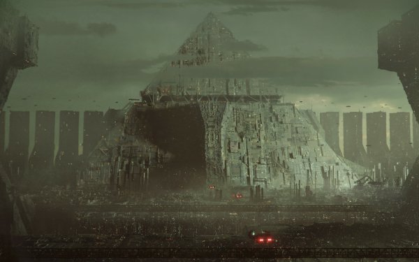Sci Fi City Pyramid HD Wallpaper | Background Image