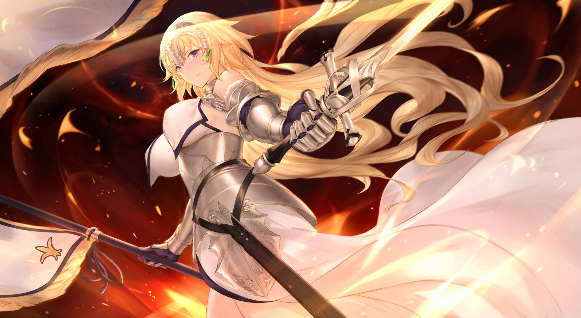 Download Ruler (Fate/Grand Order) Jeanne D'Arc (Fate Series) Anime Fate/Grand Order HD Wallpaper by 龙之天雪