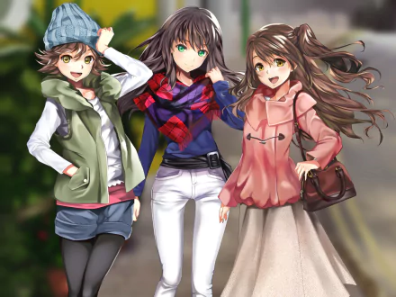 Mio Honda Uzuki Shimamura Rin Shibuya Anime The iDOLM@STER Cinderella Girls HD Desktop Wallpaper | Background Image