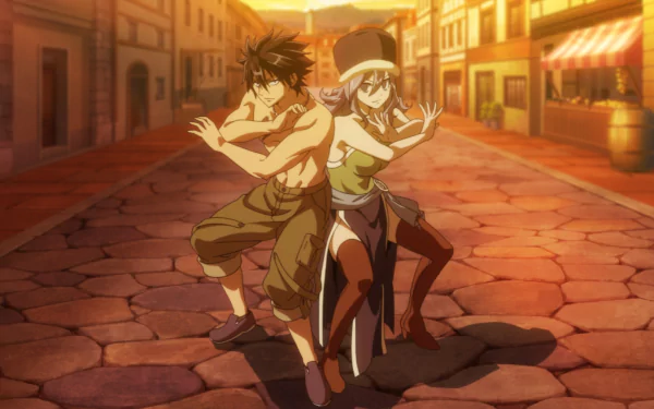 Gray Fullbuster Juvia Lockser Anime Fairy Tail Movie 2: Dragon Cry HD Desktop Wallpaper | Background Image