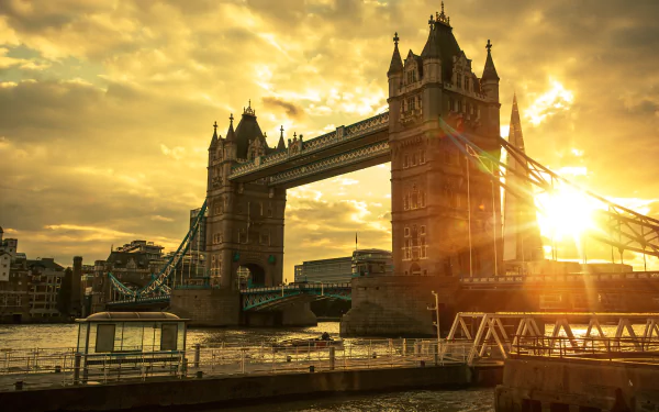  Tower Bridge in London at Sunset