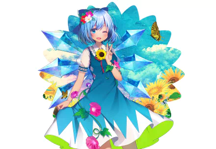 Cirno (Touhou) Anime Touhou HD Desktop Wallpaper | Background Image