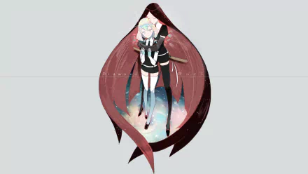 HD anime desktop wallpaper featuring Diamond and Bort from Land of the Lustrous, showcasing their distinctive designs in a minimalist, artistic style.