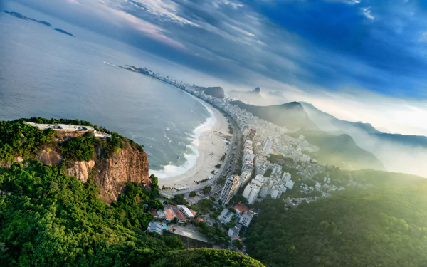 Copacabana man made Rio de Janeiro HD Desktop Wallpaper | Background Image
