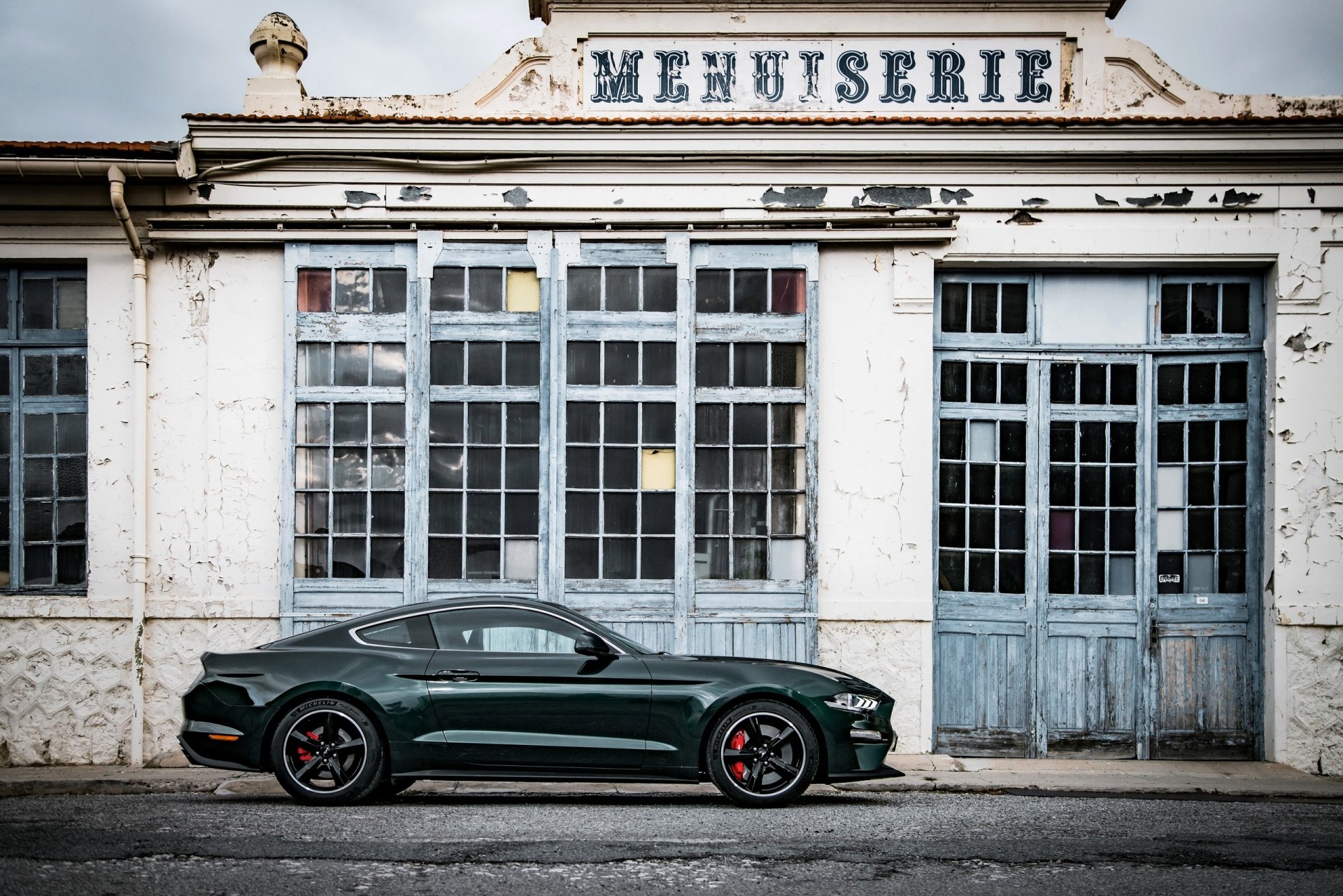 Download Muscle Car Green Car Car Ford Ford Mustang Vehicle Ford Mustang Bullitt HD Wallpaper