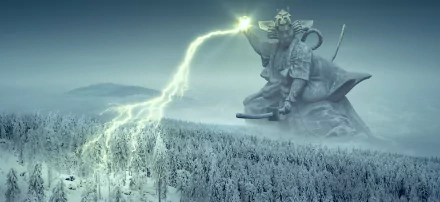  Giant Samurai with Lightning by Stefan Keller