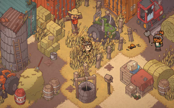 HD desktop wallpaper featuring a comic-style scene from Rapture Rejects with characters navigating through a chaotic, post-apocalyptic environment.