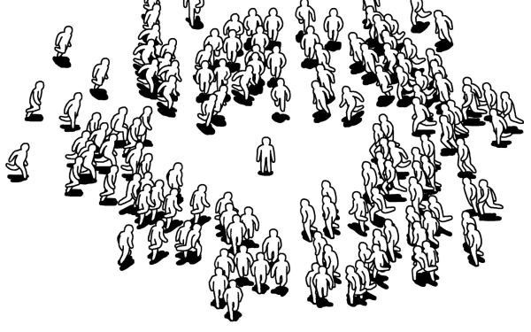 HD desktop wallpaper featuring a stylized illustration of kids forming various group patterns on a white background.