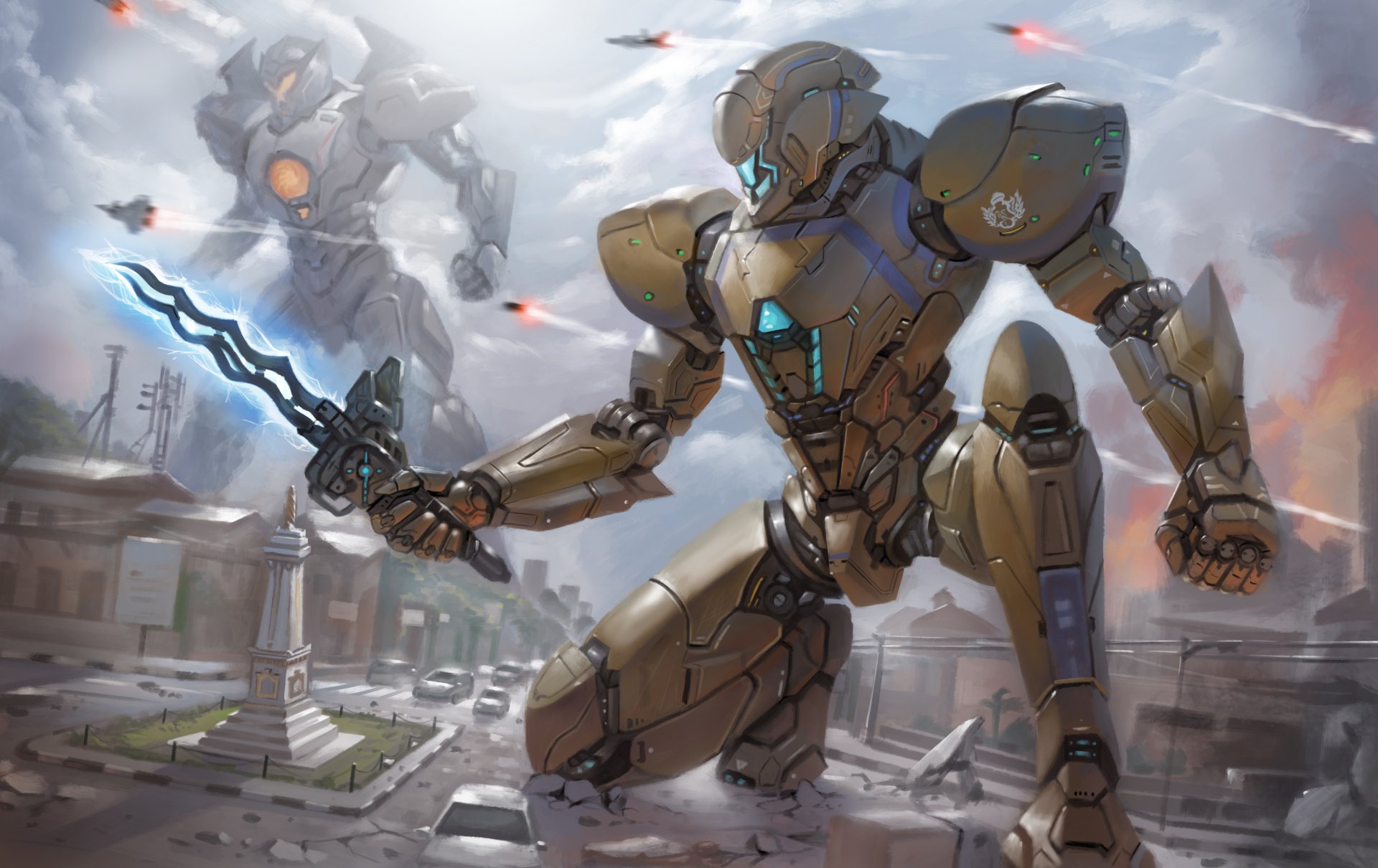 Download Sword Sci Fi Robot 4k Ultra HD Wallpaper by es-jeruk ...