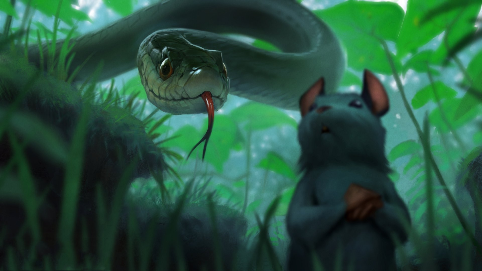 Download Snake Mouse Fantasy Animal 4k Ultra HD Wallpaper by Mac Smith