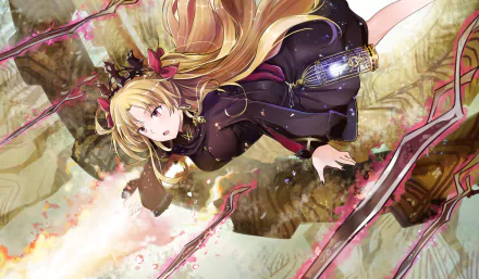 4K Ultra HD desktop wallpaper featuring Ereshkigal from Fate/Grand Order in dynamic anime-style artwork.