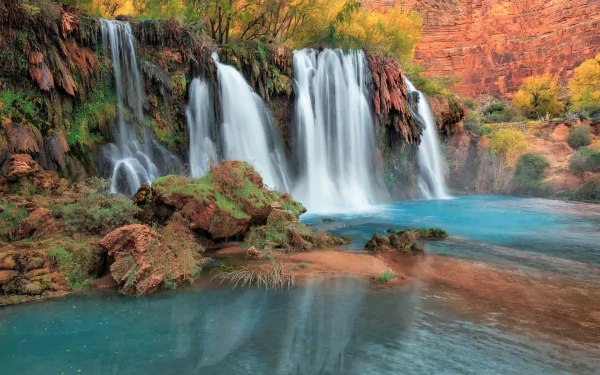 Arizona waterfall nature havasu falls HD Desktop Wallpaper | Background Image