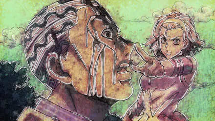 Reimi Sugimoto Yoshikage Kira Kosaku Kawajiri Anime Jojo's Bizarre Adventure HD Desktop Wallpaper | Background Image