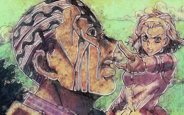 Reimi Sugimoto Yoshikage Kira Kosaku Kawajiri Anime Jojo's Bizarre Adventure HD Desktop Wallpaper | Background Image