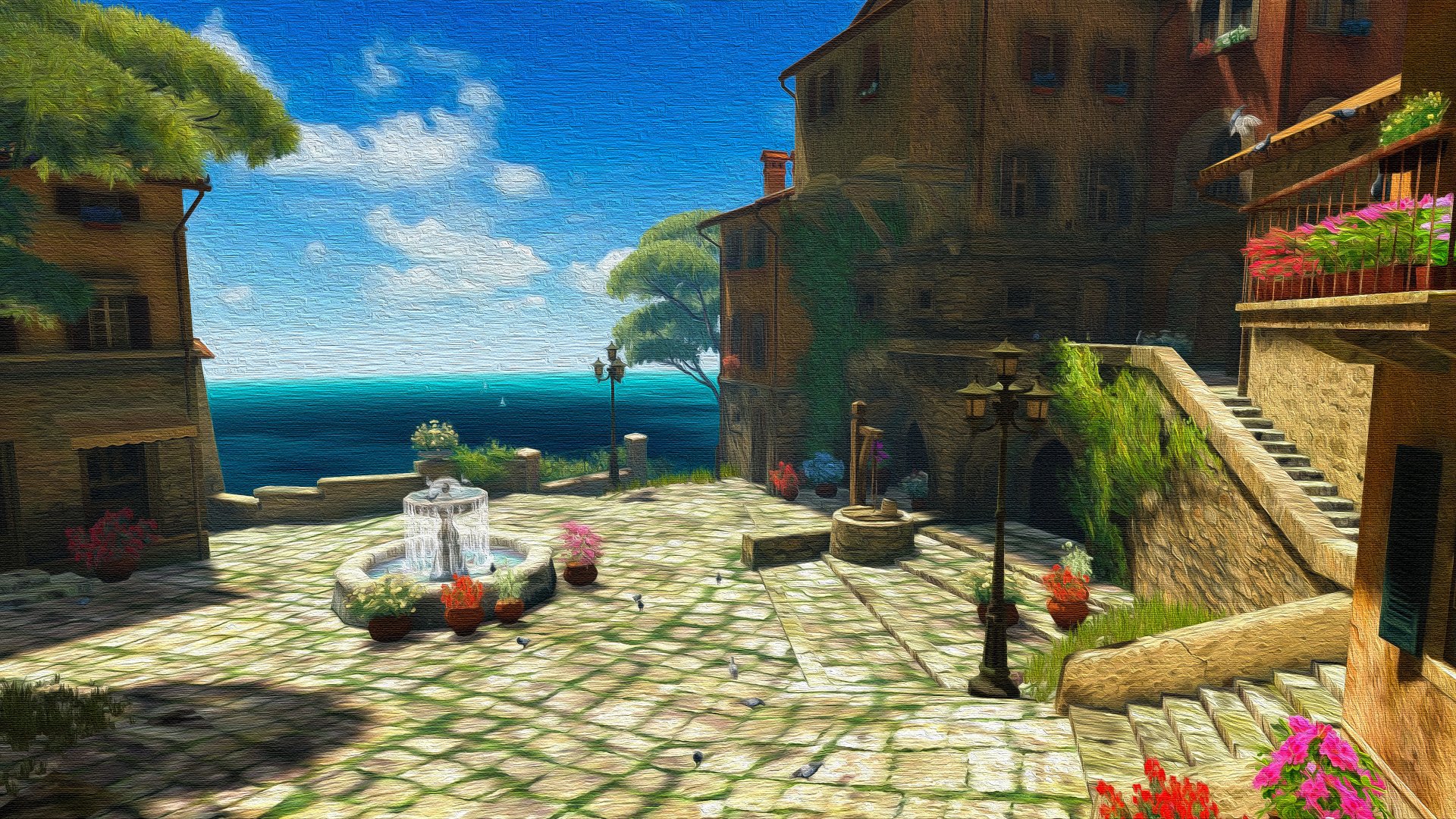 Sea View - Oil on Canvas by Manufan63