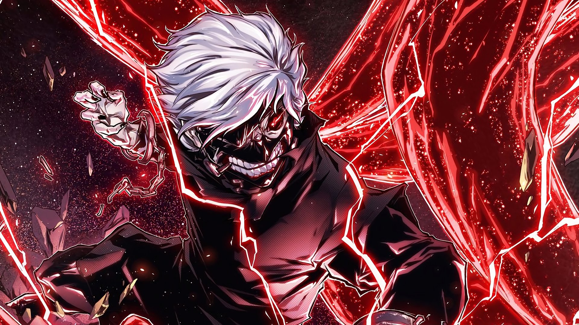 Ken Kaneki, White Hair and Kagune (Tokyo Ghoul) 4k Ultra HD Wallpaper