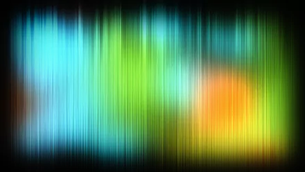 4K Ultra HD PC desktop wallpaper: Abstract gradient of vertical light streaks in blue, cyan, green and orange colors forming a vibrant blurred background.