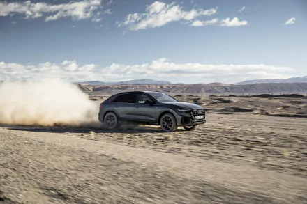 silver car SUV car Audi vehicle Audi Q8 HD Desktop Wallpaper | Background Image