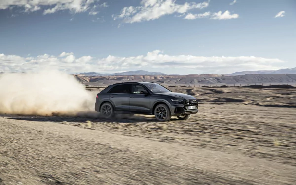 silver car SUV car Audi vehicle Audi Q8 HD Desktop Wallpaper | Background Image