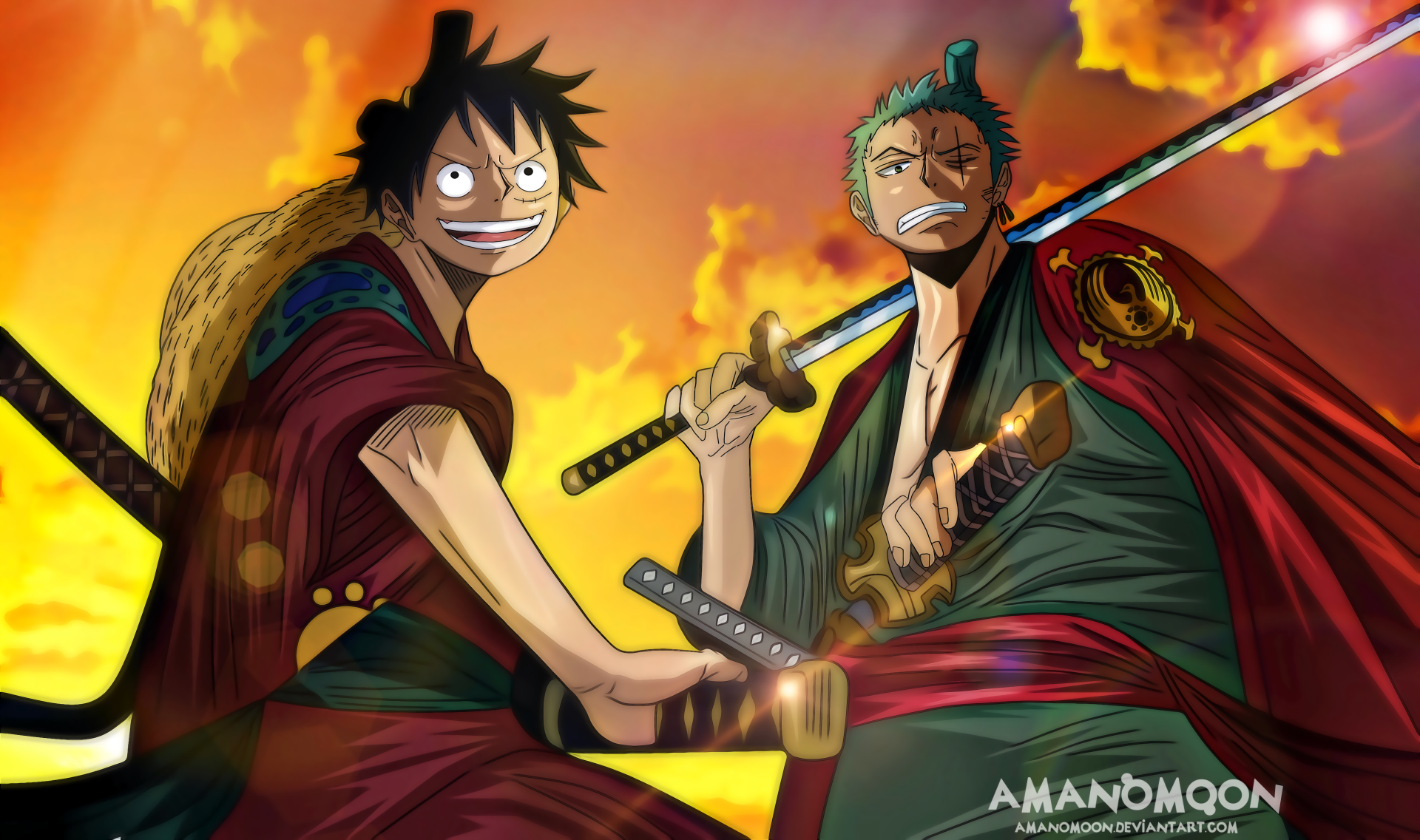 One Piece Legends Luffy Zoro In Stunning 4K Ultra HD Wallpaper By 