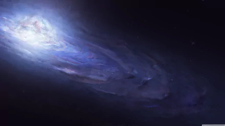 A vivid sci-fi galaxy with swirling stars and cosmic clouds, presented in stunning 4K Ultra HD for a PC desktop wallpaper background.