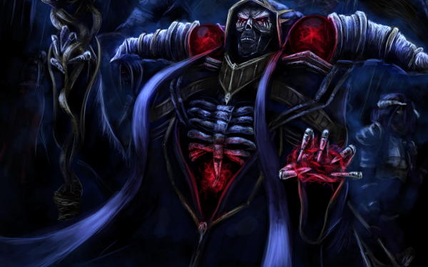 Anime Overlord Ainz Ooal Gown Demon Skull Magician Warrior HD Wallpaper | Background Image