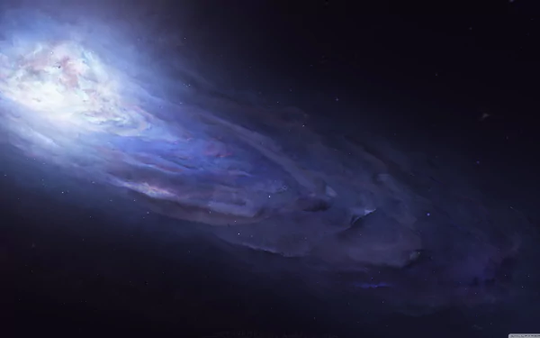 A vivid sci-fi galaxy with swirling stars and cosmic clouds, presented in stunning 4K Ultra HD for a PC desktop wallpaper background.