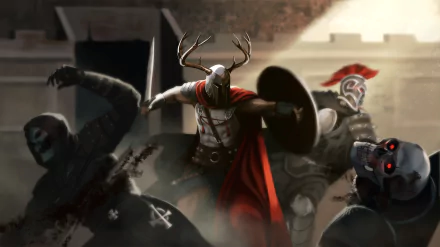 shield sword helmet robot fantasy warrior fantasy warrior HD Desktop Wallpaper | Background Image