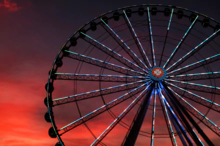sunset man made ferris wheel HD Desktop Wallpaper | Background Image