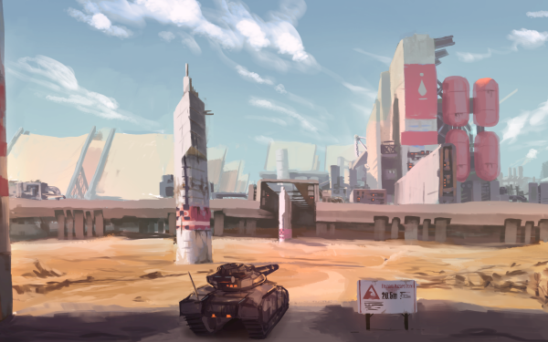 Sci Fi City Futuristic Tank HD Wallpaper | Background Image