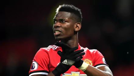 A striking HD wallpaper featuring Paul Pogba, the dynamic footballer, passionately expressing himself during a match, showcasing the intensity of sports.