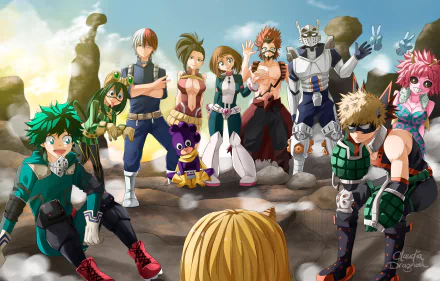 Toru Hagakure Eri (My Hero Academia) Minoru Mineta Momo Yaoyorozu Mina Ashido Tsuyu Asui Eijiro Kirishima Tenya Iida Ochaco Uraraka Katsuki Bakugou Shoto Todoroki Izuku Midoriya Anime My Hero Academia HD Desktop Wallpaper | Background Image