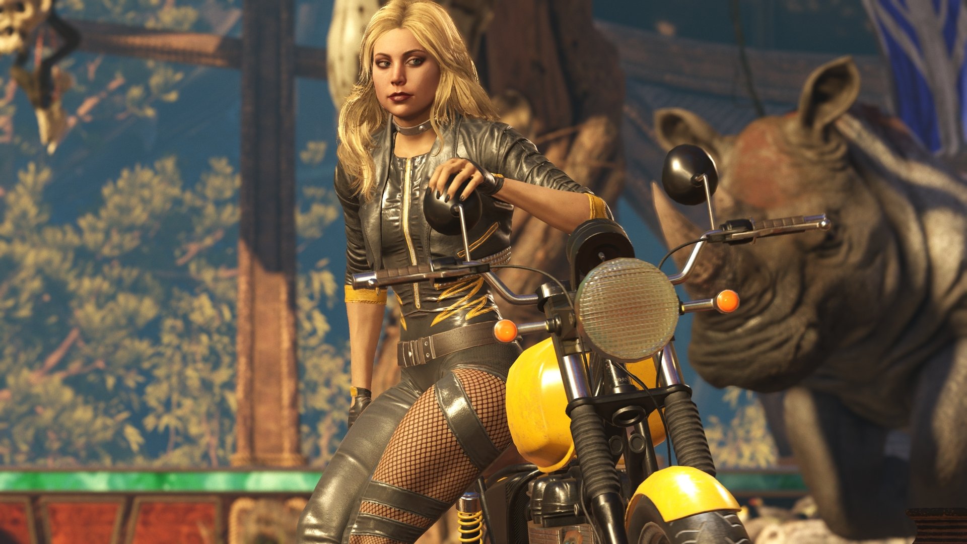 Download Motorcycle Dinah Lance Black Canary Video Game Injustice 2 4k Ultra HD Wallpaper by user619