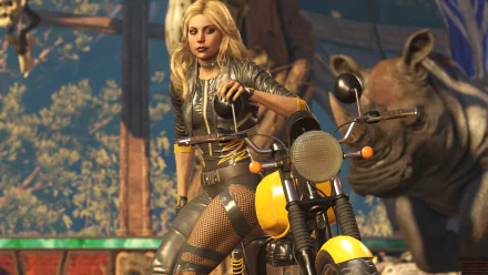 motorcycle Dinah Lance Black Canary video game Injustice 2 HD Desktop Wallpaper | Background Image