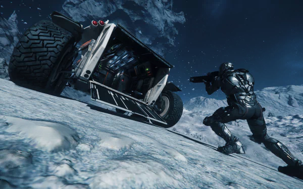 Delamar (Star Citizen) weapon armor rover URSA (Star Citizen) video game Star Citizen HD Desktop Wallpaper | Background Image