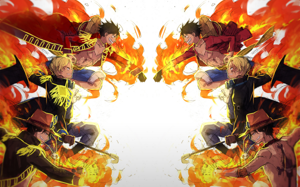 Anime One Piece Monkey D. Luffy Portgas D. Ace Sabo HD Wallpaper | Background Image