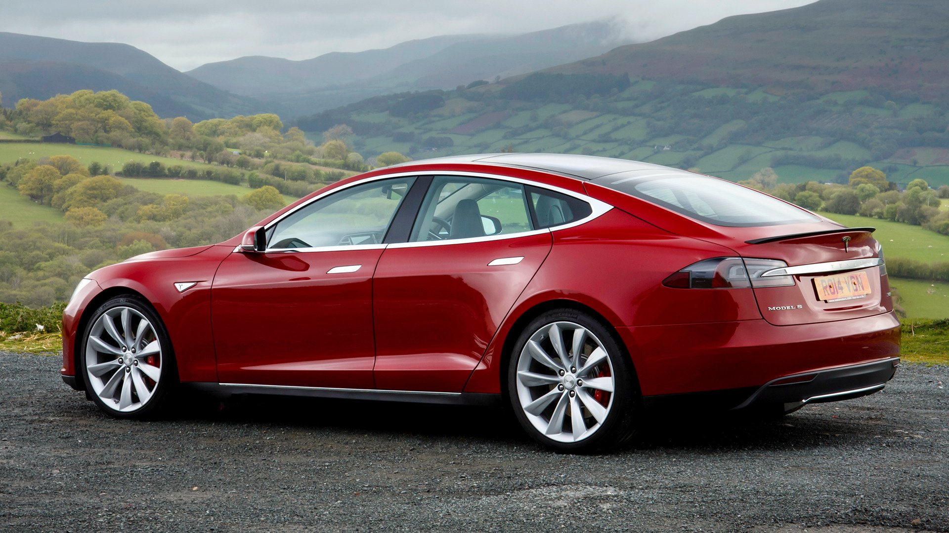 2014 Tesla Model S P85 Hd Wallpaper Background Image