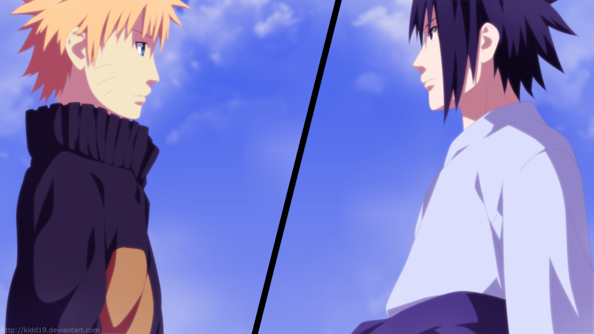 Download Sasuke Uchiha Naruto Uzumaki Anime Naruto Naruto & Sasuke HD Wallpaper by kidd19